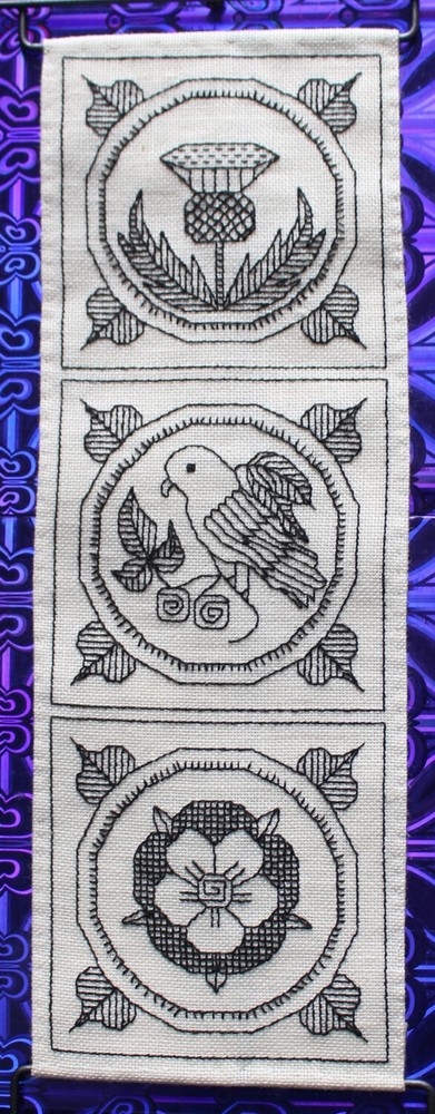 Blackwork Bell Pull - by Nostalgic Needle
