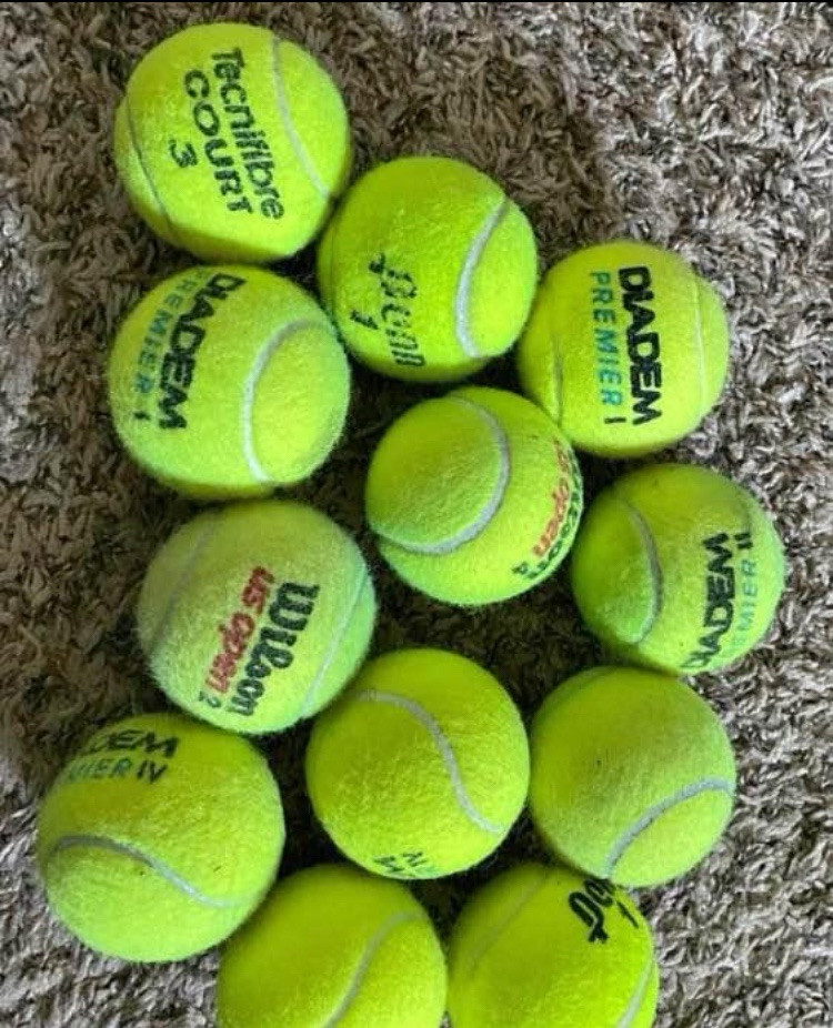USED TENNIS BALLS Lot Of 15 for kids/adults crafts, catch play with pets Etc