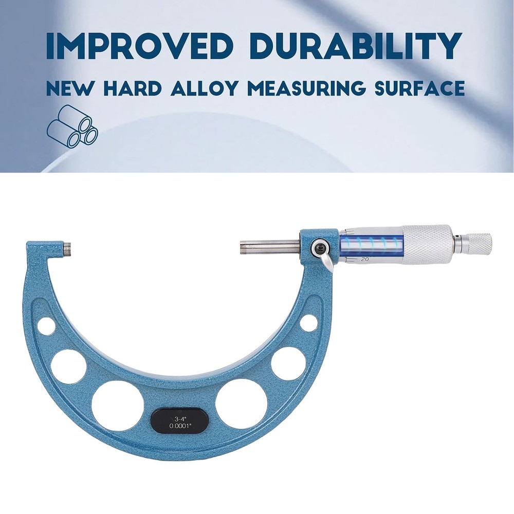 Professional Outside Micrometer Set For Precise Measurements 3-4in