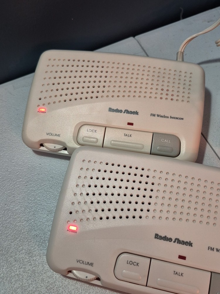 Radio Shack Two-Station FM Wireless Intercom Pair Model 43-486 Tested *READ