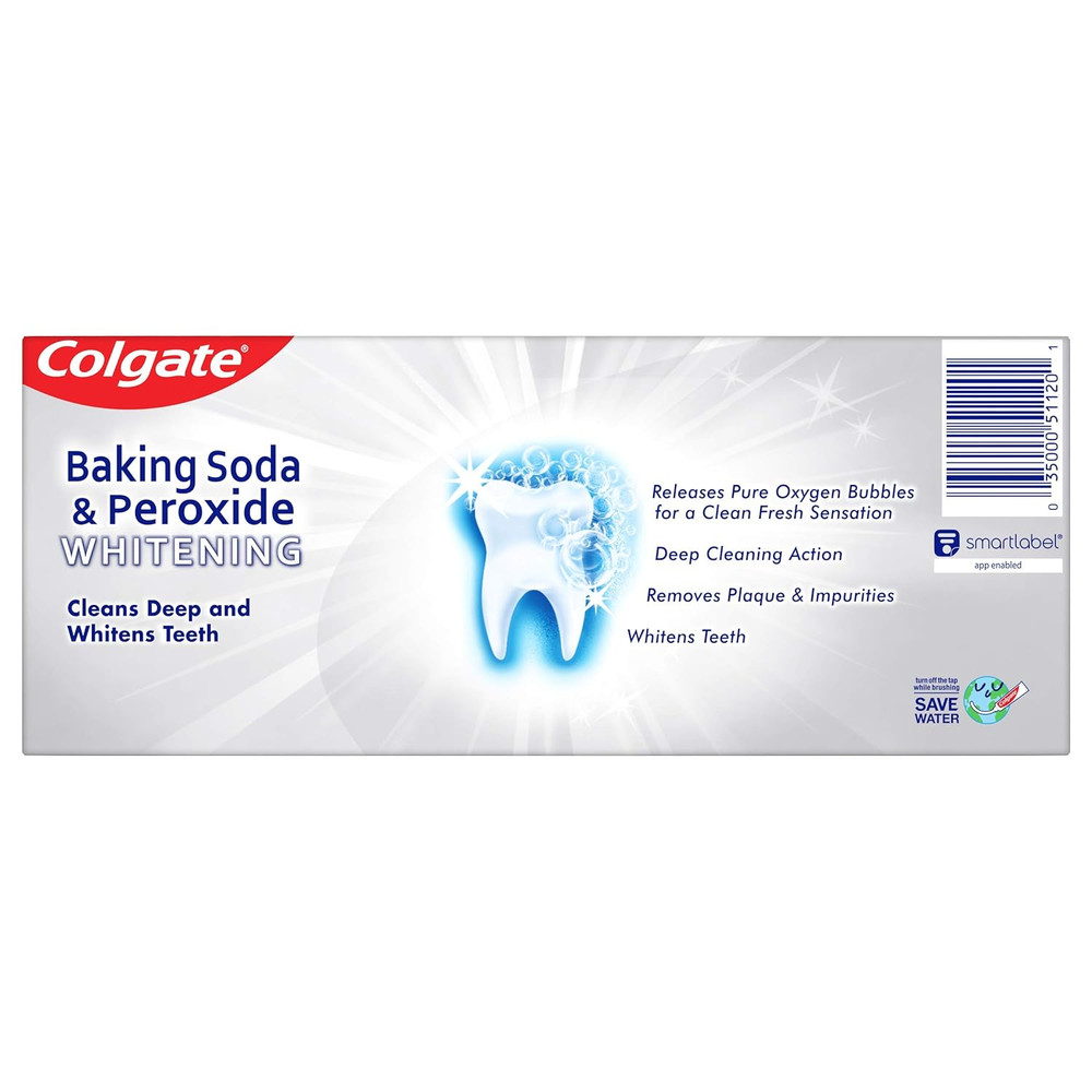 Baking Soda & Peroxide Toothpaste - Whitens Teeth, Fights Cavities & Removes Sta