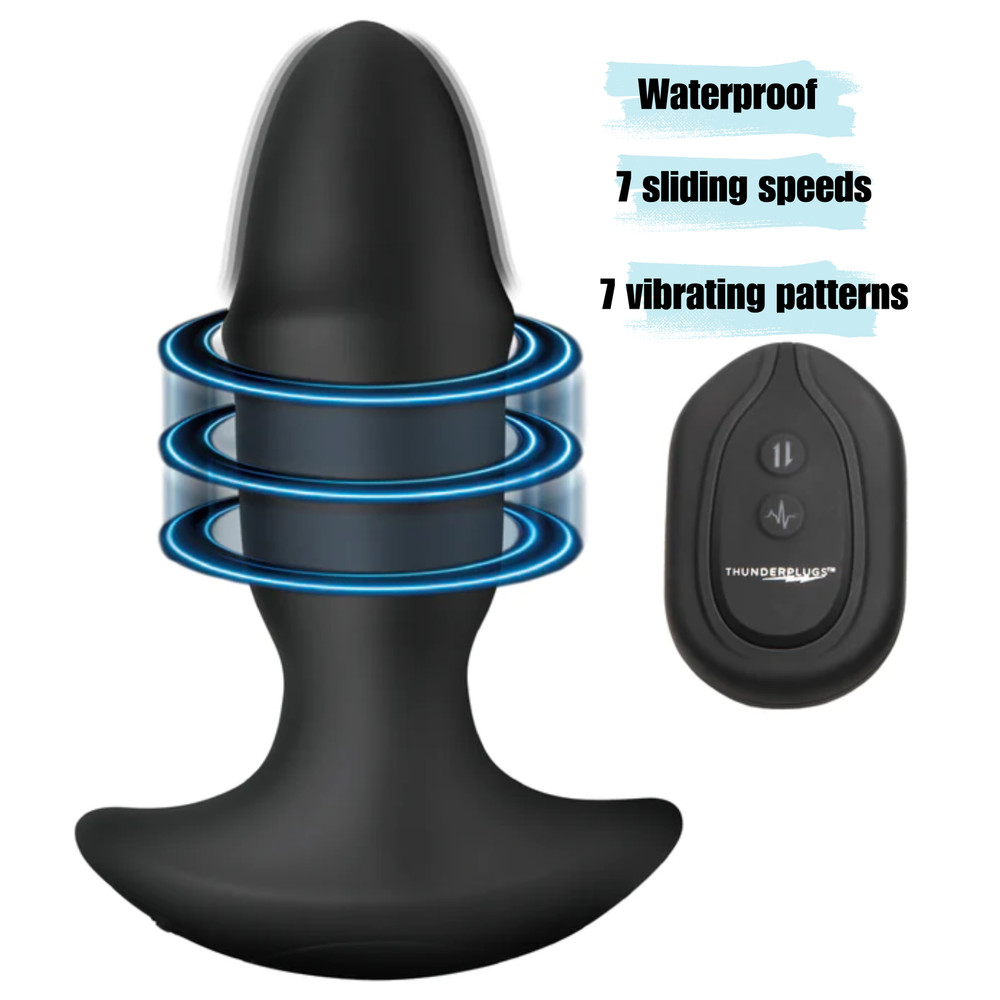 Multi-speed Anal Vibrator Silicone Big Remote Control Butt Plug Stimulator