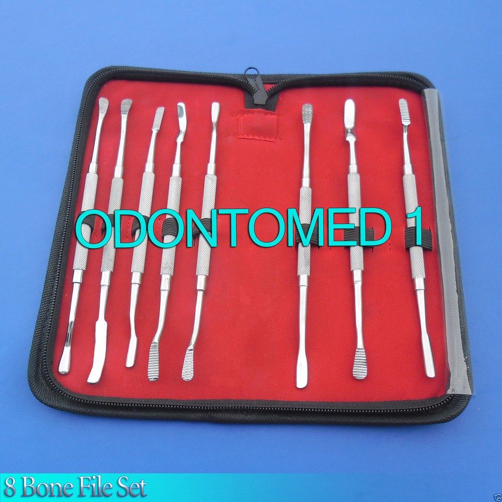 8 Bone File Set Surgical Dental Orthopedic Veterinary