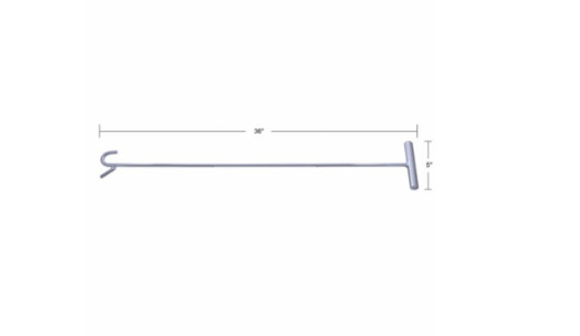 CHROME 36" LONG FIFTH WHEEL PIN PULLER, S-HOOK