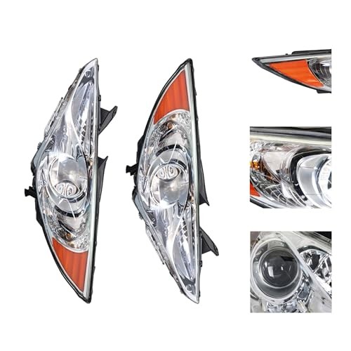 Driver Side and Passenger Side Headlights Assembly Halogen Replacement for