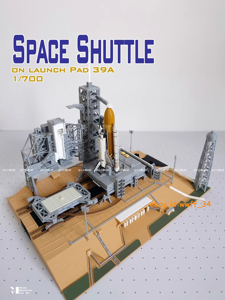 1/400 39A Space Shuttle Launch Site 3D Printed Painted Model Finished