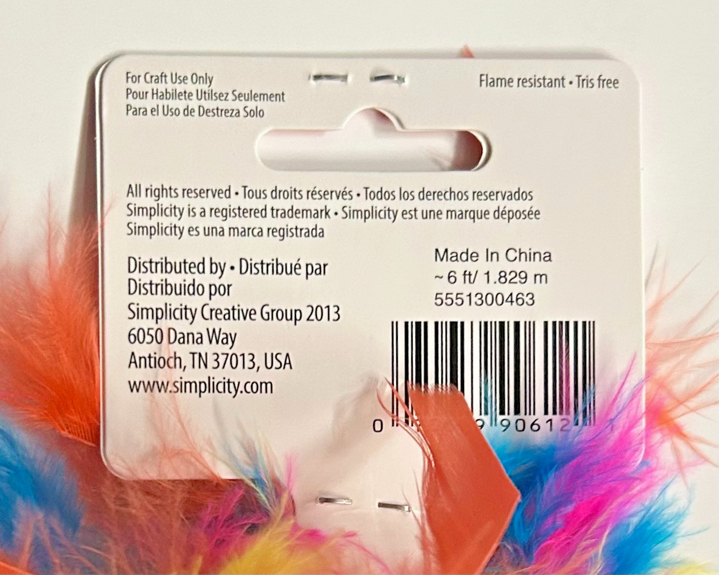 6 piece pack NEW Neon Feather Boa 6 Feet - Wholesale Bulk