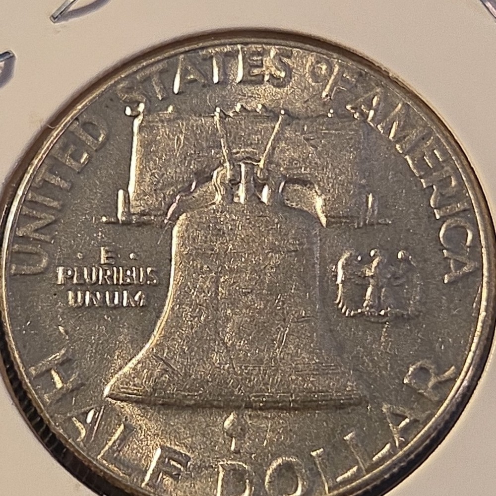 1952 Franklin Silver Half Dollar In About Uncirculated Condition