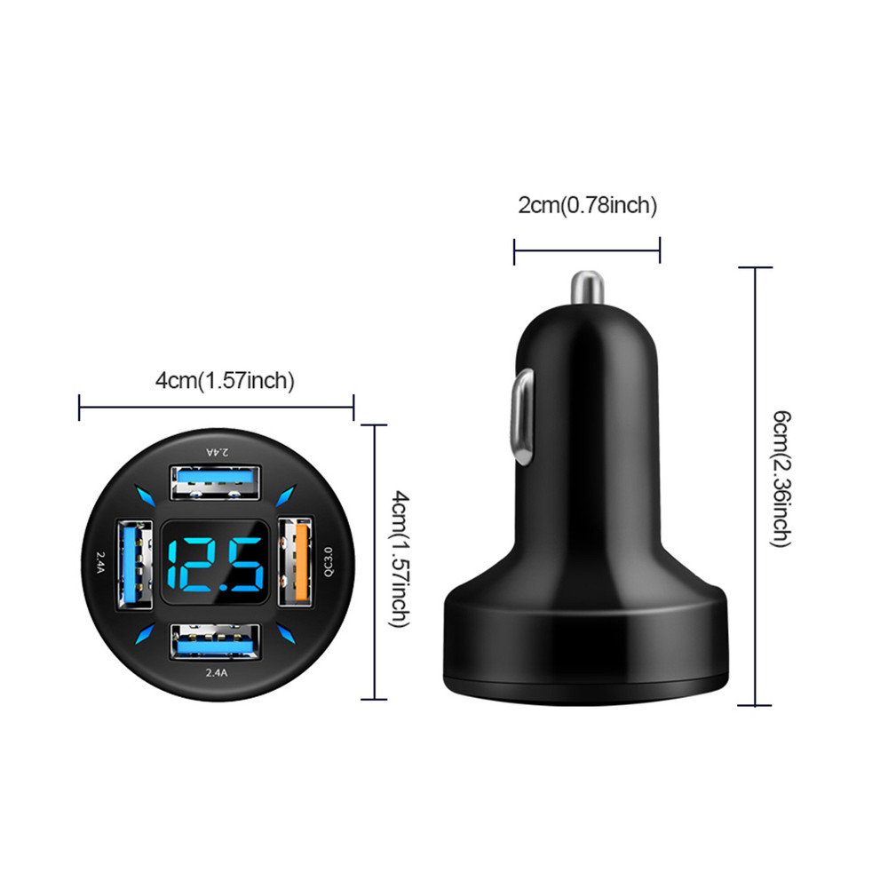Car Charger Fast Charging Adapter Cigarette Lighter Socket Splitter For Iphone