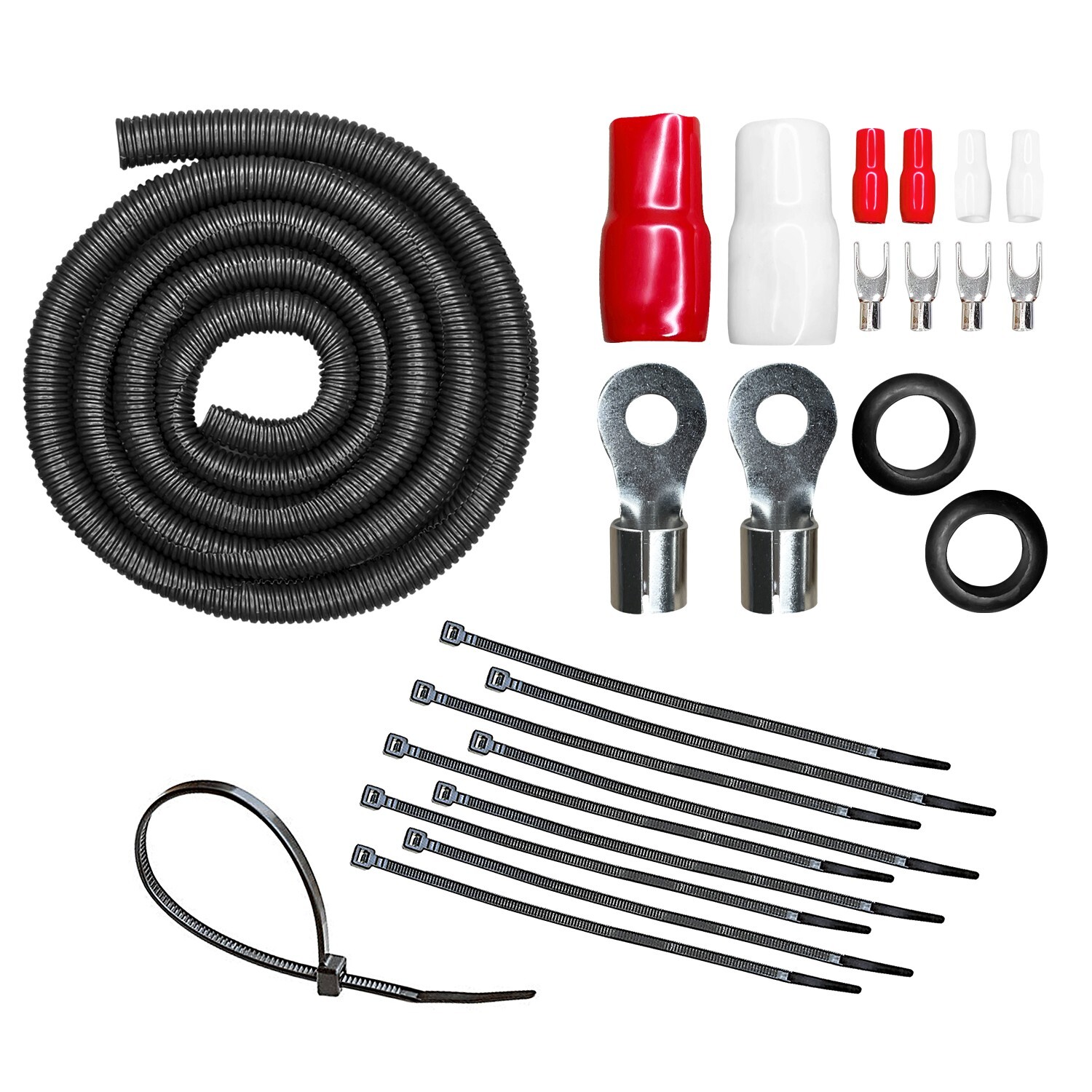 CT Sounds 1/0 Gauge 2500 Watt CCA Amp Wiring Kit (AMPKIT-0GA-PRO)