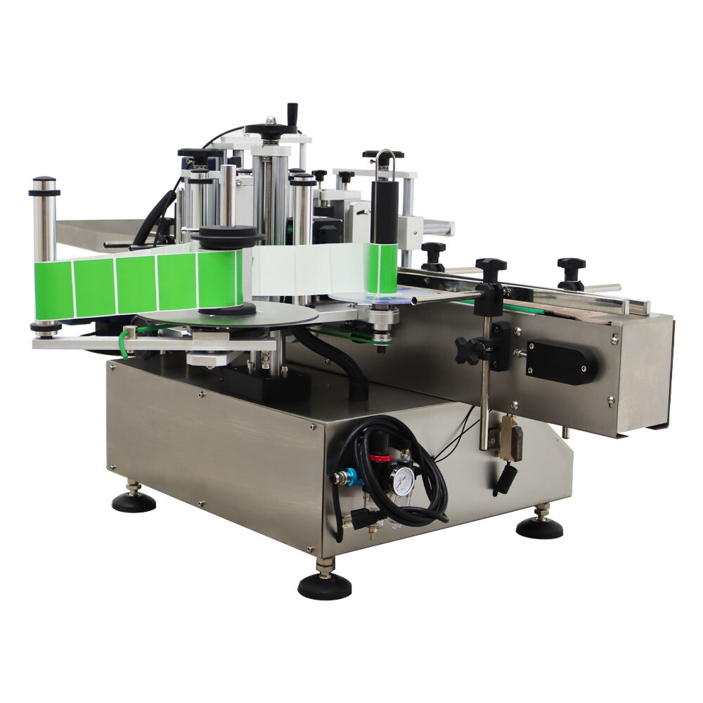 110V Automatic Desktop Conveyor Round Bottle High Speed Labeling Machine 1000W