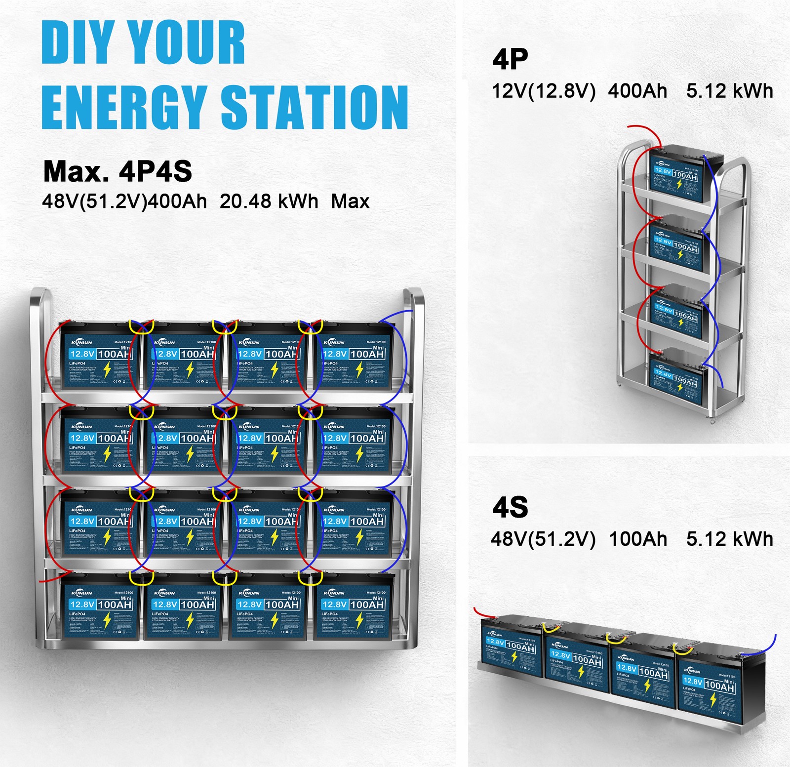 12V 100Ah LiFePO4 Lithium Battery 5000+ Deep Cycle For RV Marine Solar Off-grid