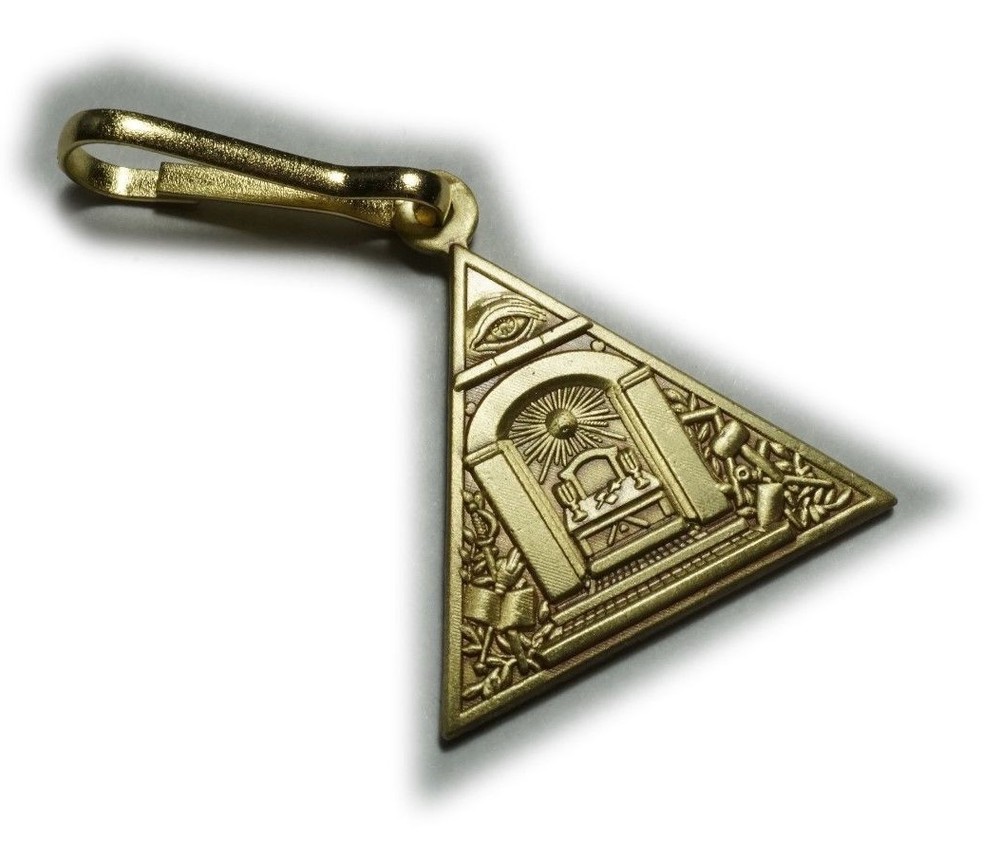 Pyramid Triangle All Seeing Freemason Master Masonic Jacket Backpack ZIPPER PULL