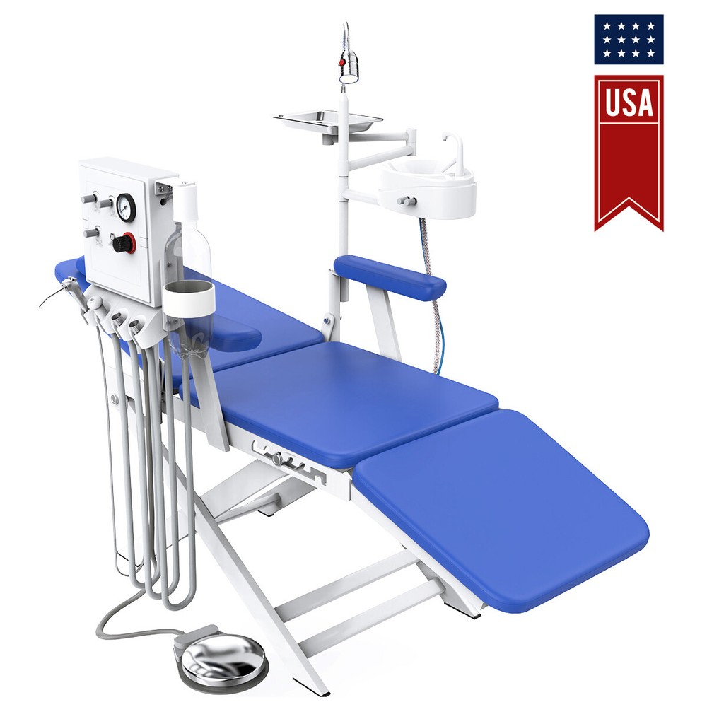 Dental Unit System Built-in Air Compressor Curing Light / Portable mobile chair