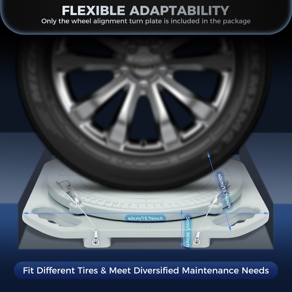 2pcs 3Ton Front End Wheel Alignment Turntable Plate 360° Rotating Plate Table