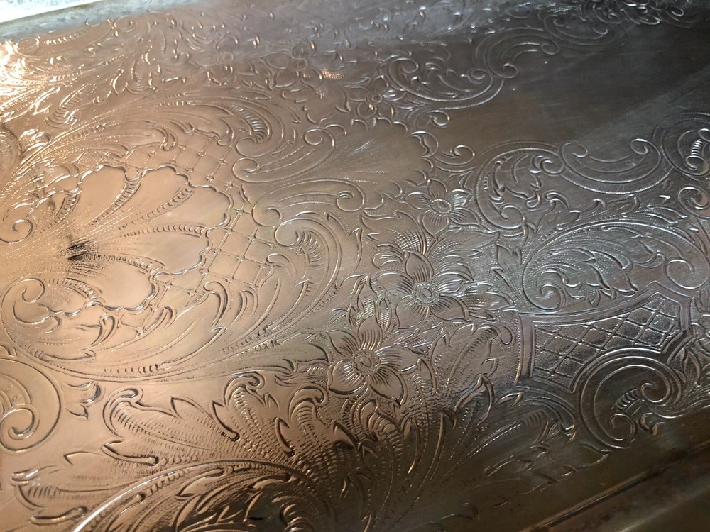 Antique Crown Silver Co. Divided Platter & Serving Tray Lids Marked