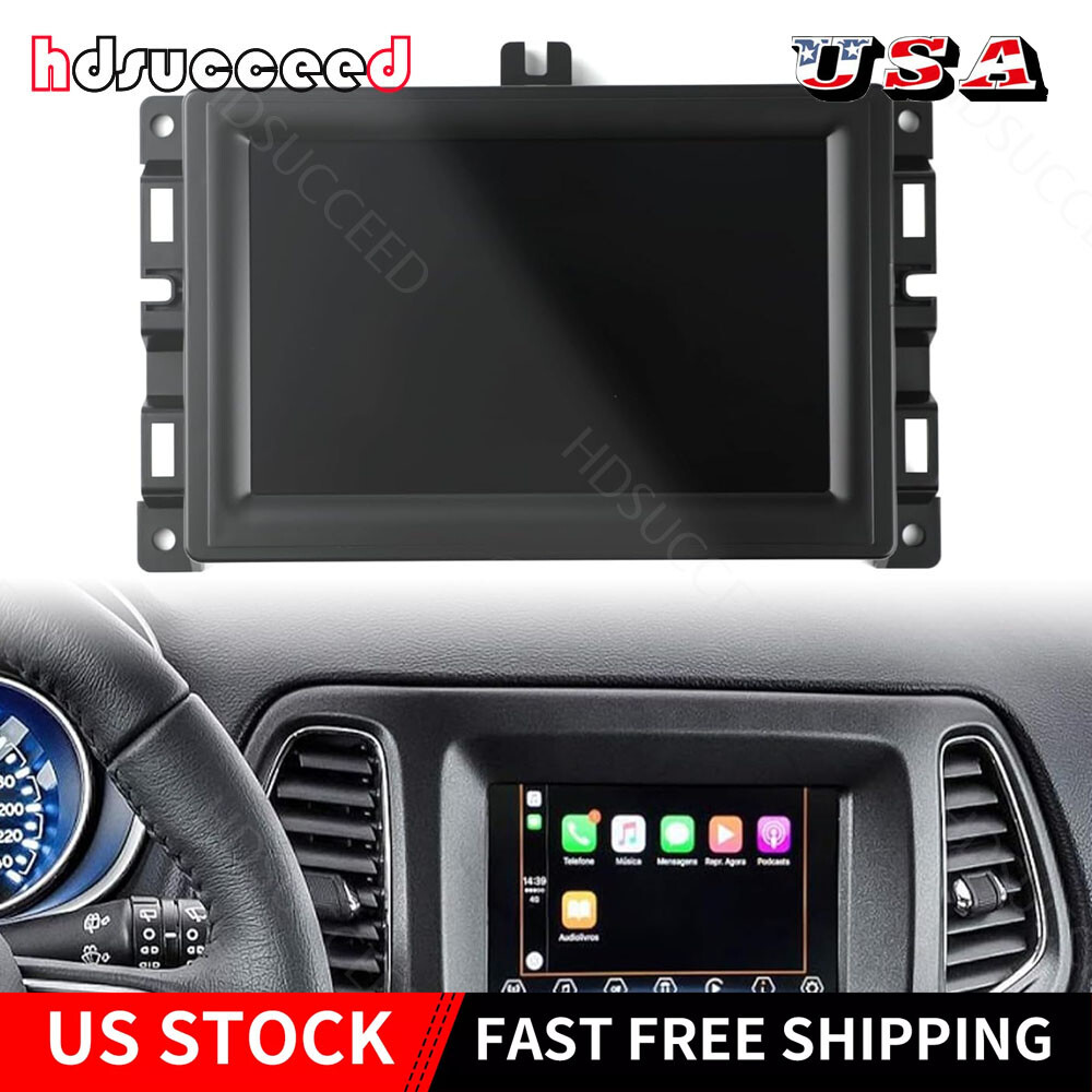 7" LCD Touch Screen w/ Frame For 2017-2020 Jeep Compass Radio Navigation Replace
