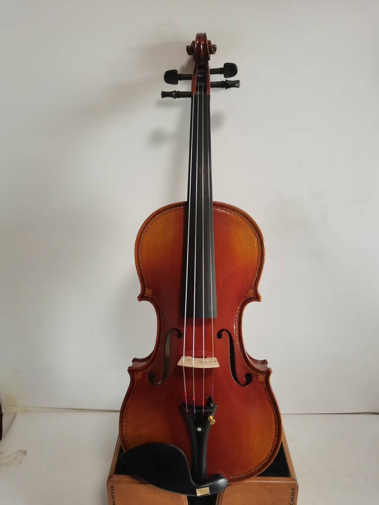 Master 4/4 violin Solid Flamed maple back spruce top hand carved K4256