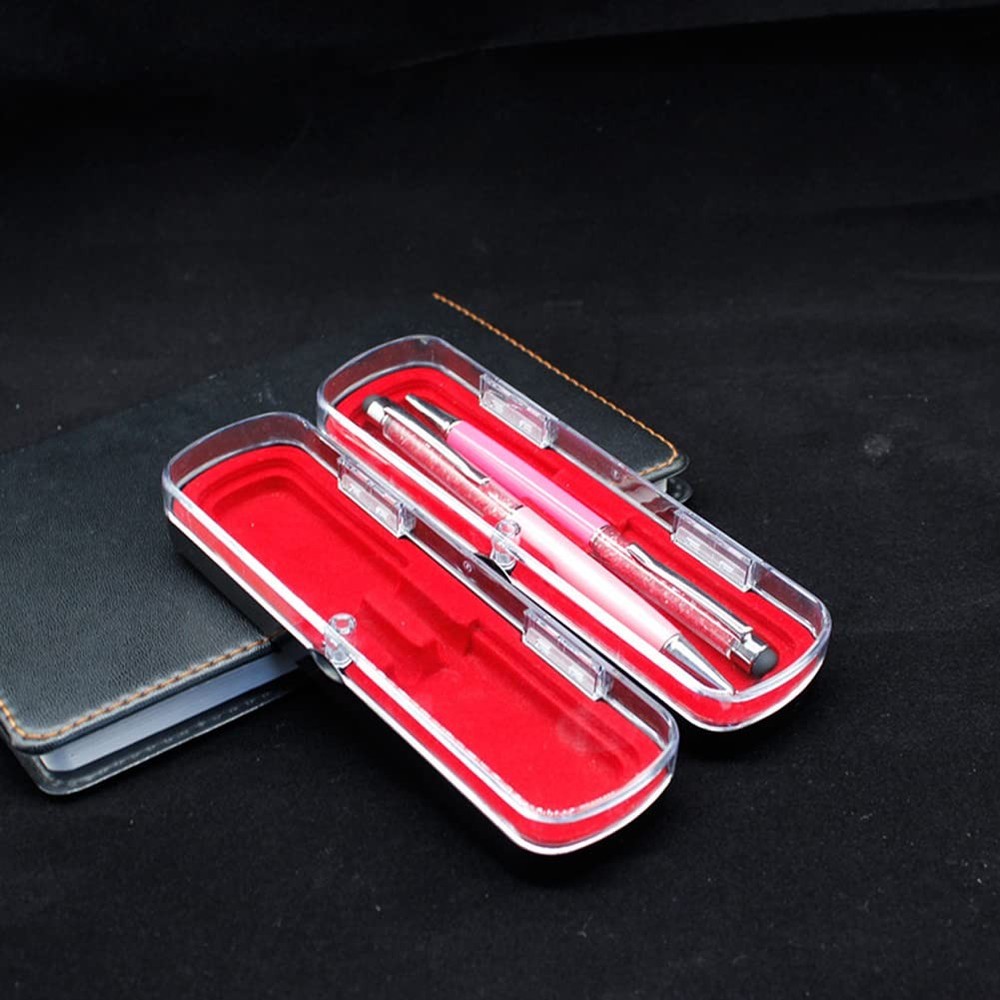 1 Piece Pen Case Box Plastic Storage Display Pencil Cases Red