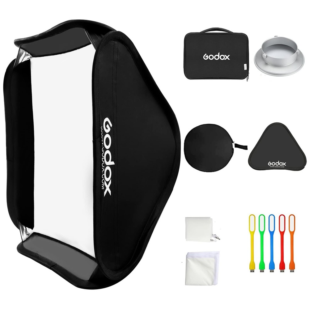 Godox 32x32 inches / 80x80cm Portable Foldable Studio Flash Softbox Diffuser ...