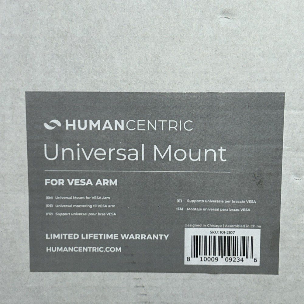 Humancentric Universal Small Device VESA Mount For VESA Arms Adjustable Straps