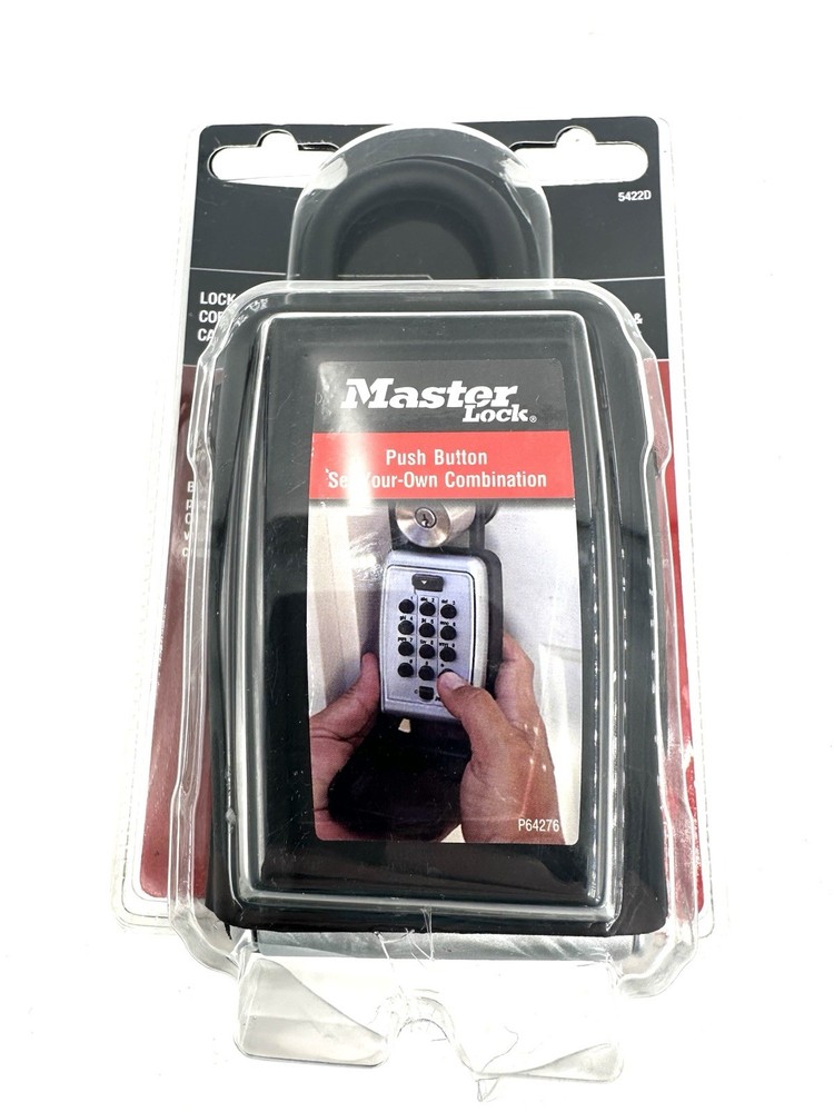 Master Lock Lock Box Combination Push Button Portable Key Safe New Open Box