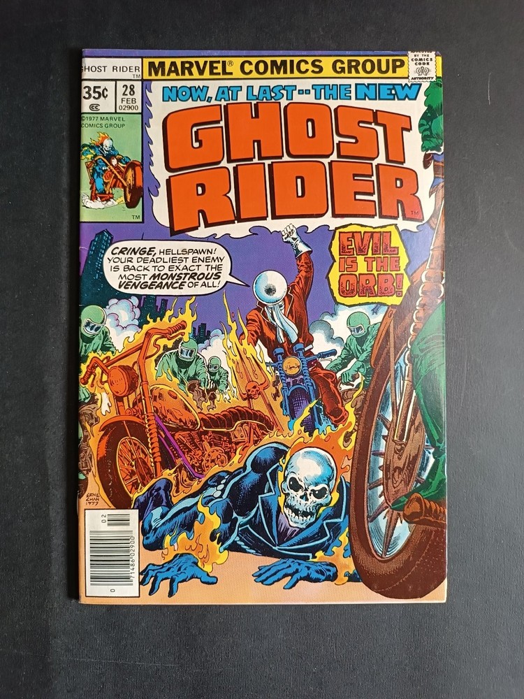 GHOST RIDER EVIL IS THE ORB Comic! No. 28 MARVEL COMICS GROUP (1978)