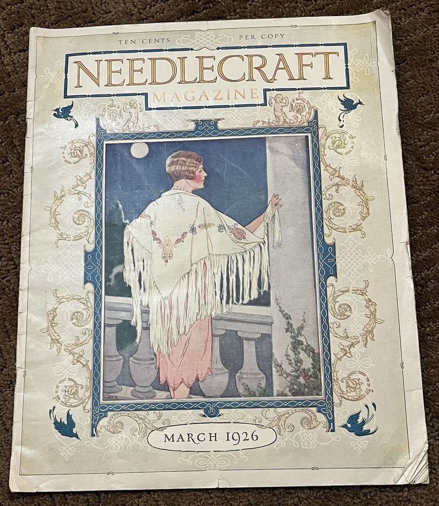 Vtg Antique 1926 Needlecraft Magaines (Crochet Easter Basket Pattern & More)