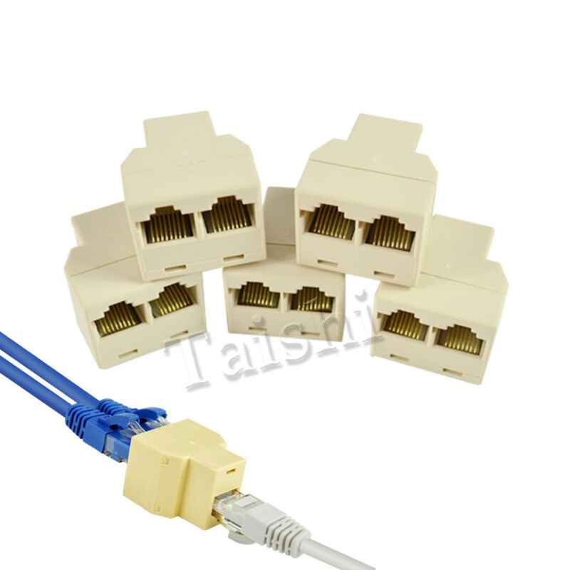 RJ45 Inline Coupler Cable Extender Connector 5pcs Cat6/Cat5e LAN ISDN Splitter