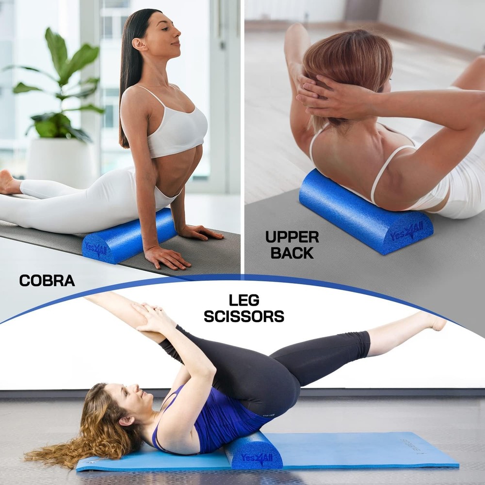 Medium Firm Half Fo Rollers for Post-Workout Relaxat,