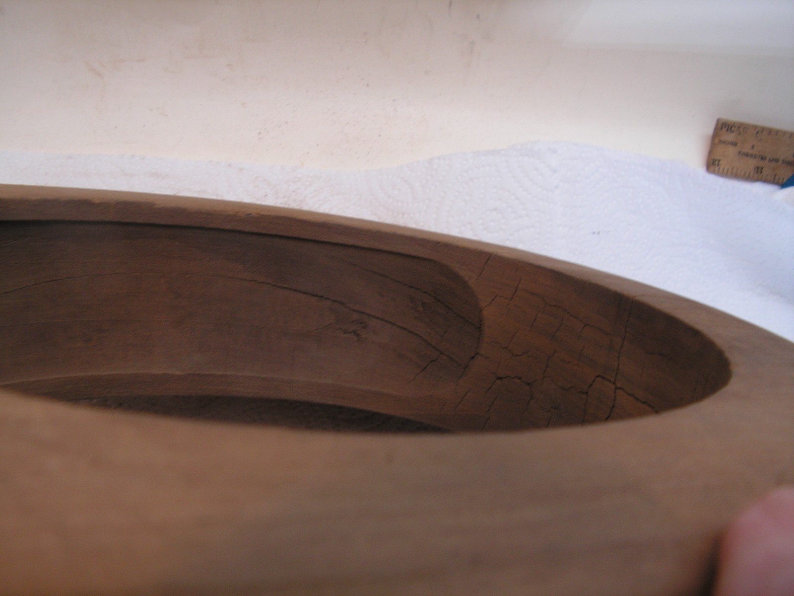 Antique Wooden Block Hat Brim Mold Millinery Form 32 6 3/4 2 5/8? 11" 12 5/8"