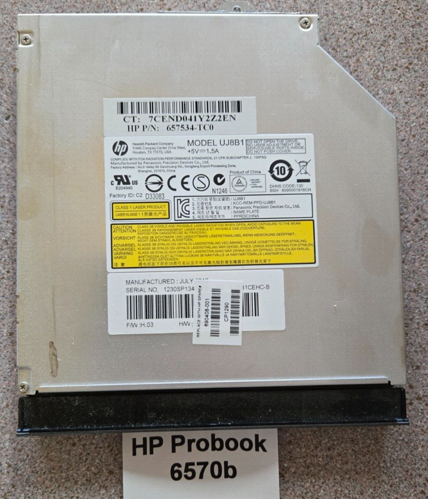 HP PROBOOK 6570b DVD MULTI REWRITABLE LAPTOP