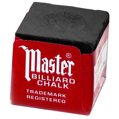 Master Billiard/Pool Cue Chalk Box 12 Cubes Black