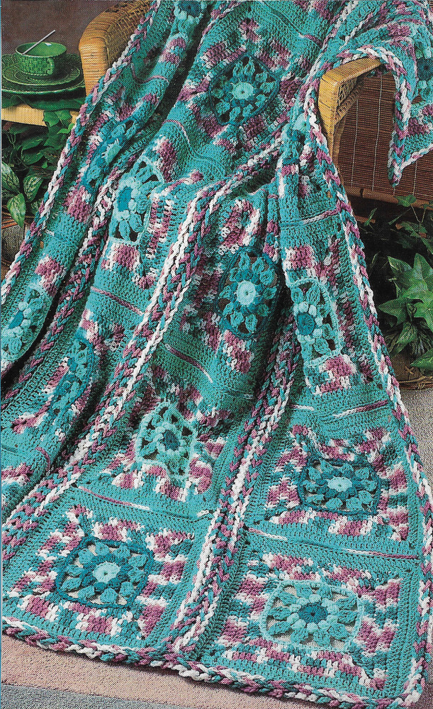 Lilies on the Pond Afghan crochet pattern instructions