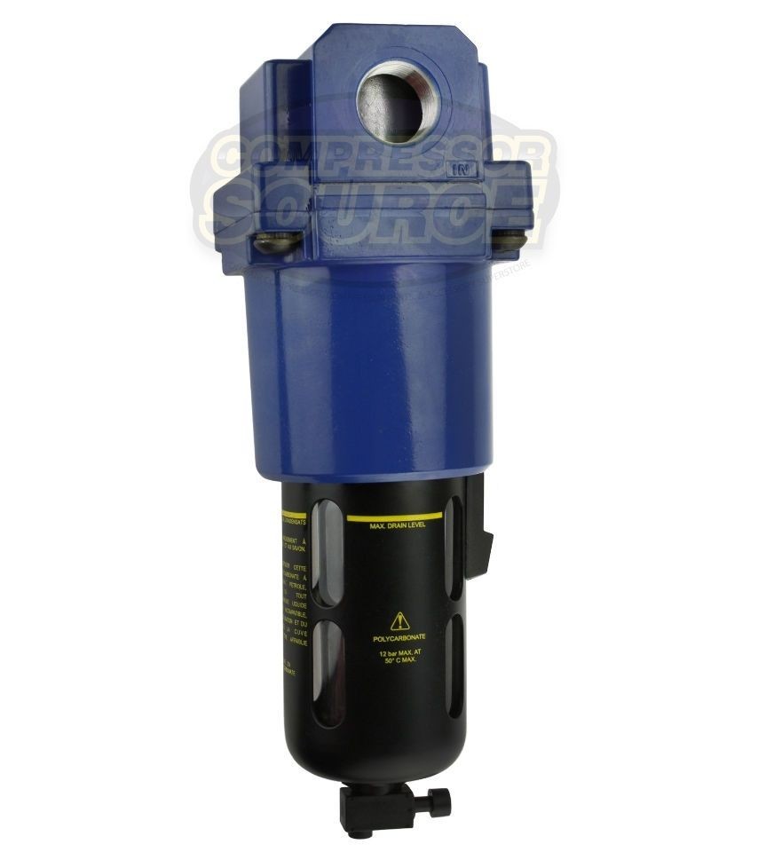 Prevost Compressed Air Inline Moisture Water Separator Filter 3/4" FNPT High CFM