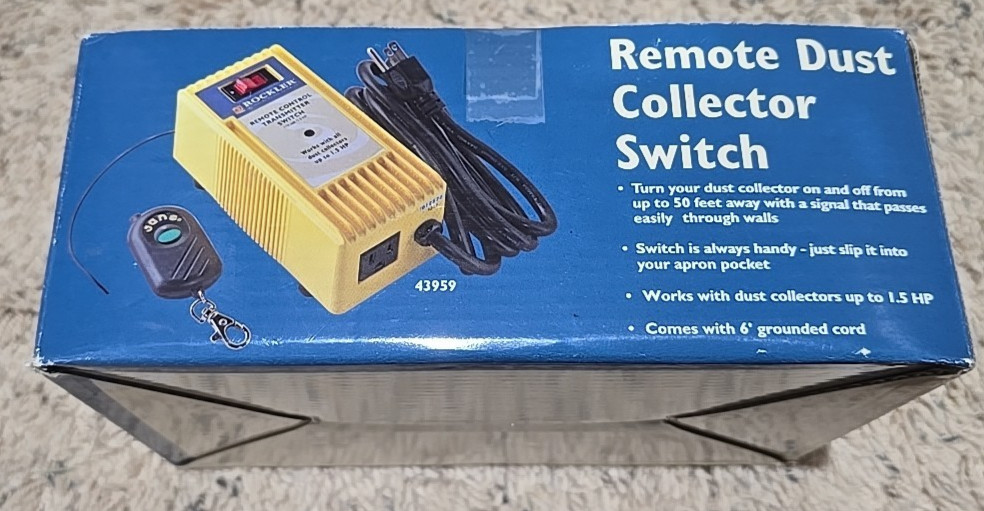 Rockler Remote Control Transmitter Switch 110 volt 1.5 HP w/ Remote