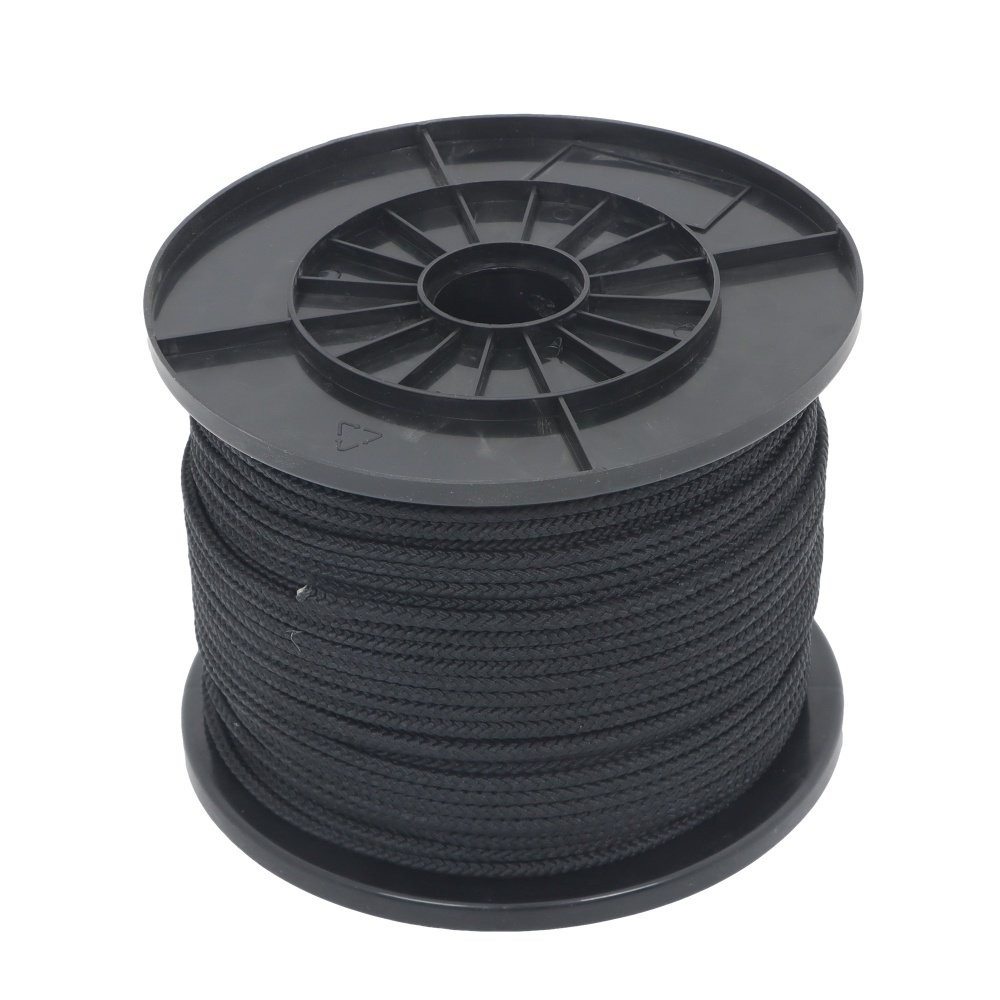 3/16 Inch x 500 Feet Polypropylene Tying Twine Pulling Pull Line 8 Strand Black