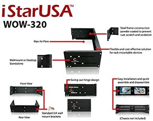 iStarUSA WOW-320 3U Wallmount Rack for Patch Panels / Hubs / Routers Rackmount