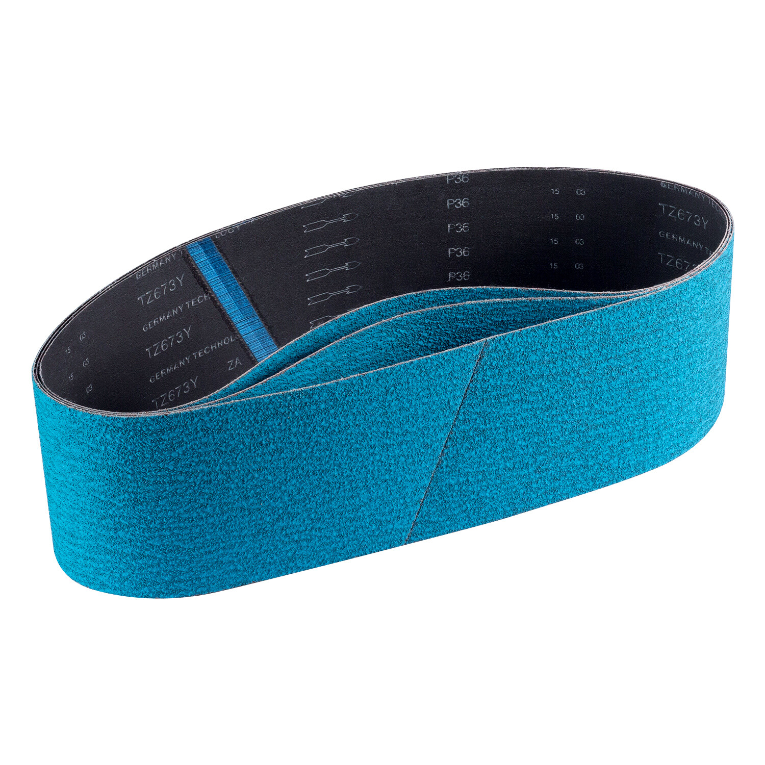 SATC PREMIUM 4 X 24 INCH BLUE ZIRCONIA SANDING BELTS 3 PACKS 120 GRIT FOR METAL