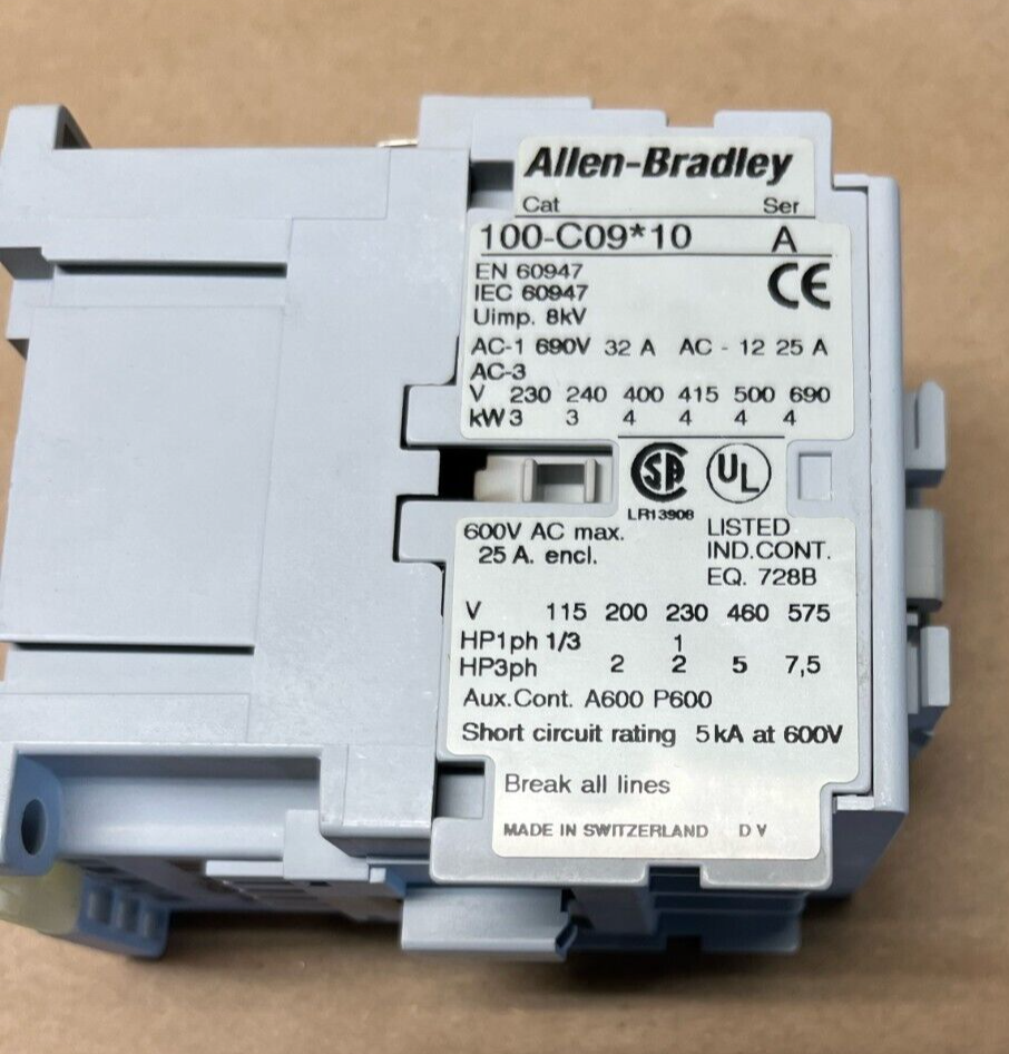 Allen-Bradley 100-C09*10 Contactor SER A