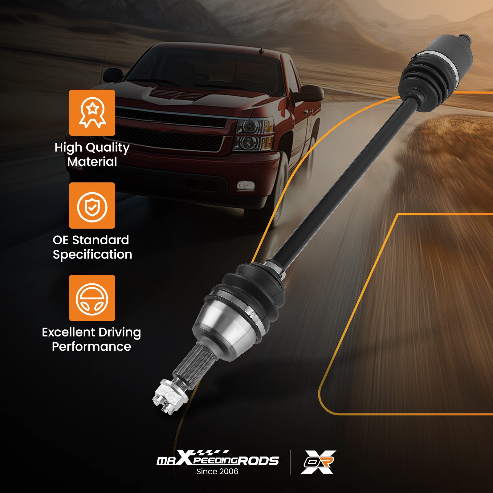 Front Right / Left Complete CV Joint Axle for Polaris 1332637 1334175