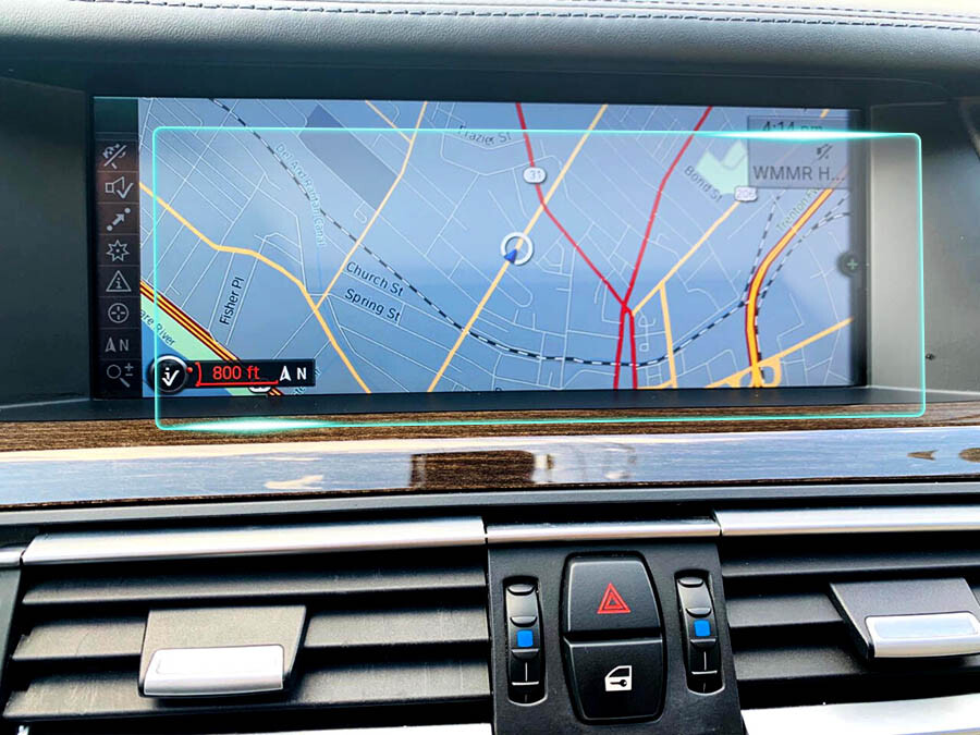 Crystal Clear Screen Protector for 2011 BMW 740 Li Vehicle Navigation