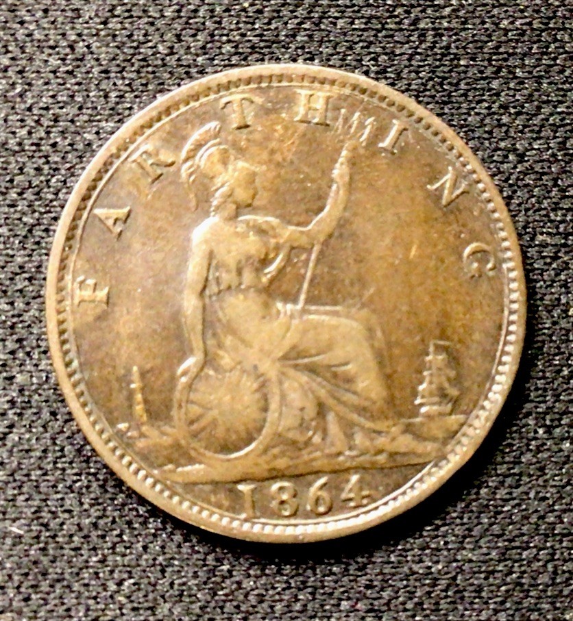 1864 British Farthing! Nice Coin! ENN Coins