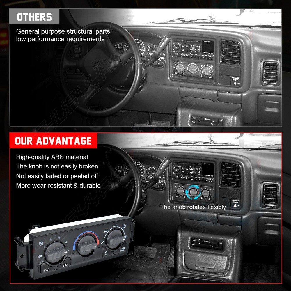 A/C Heater Climate Control Module Panel Switch For 99-02 GMC Sierra 1500 2500 35