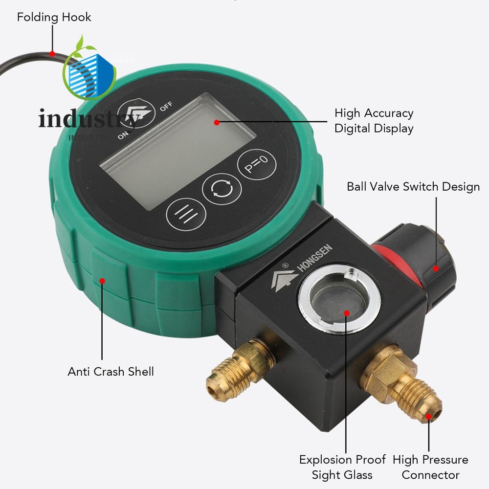 1pc Vacuum Gauge Tester Ball Valve Multifunctional High Accuracy Sensor Digital