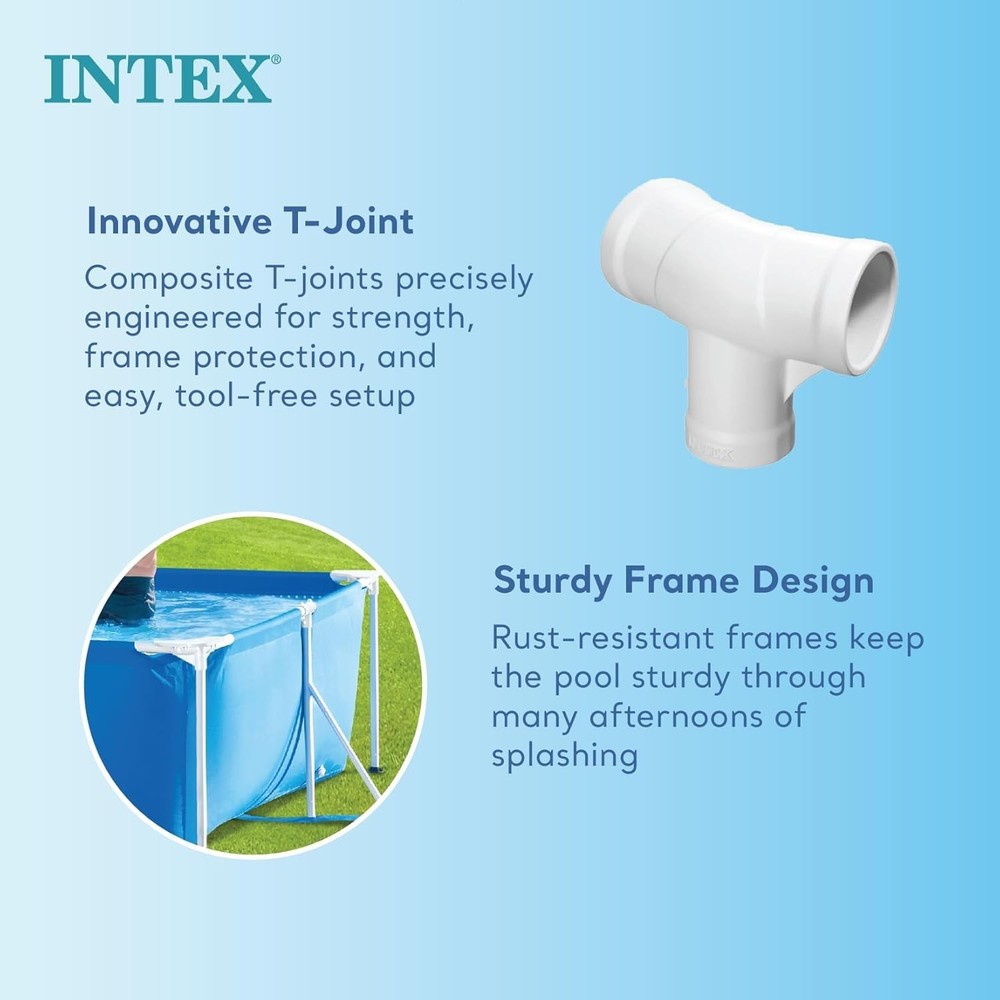 Intex 8.5ft Rectangular Above Ground Swimming Pool Frame Set Ages 6+