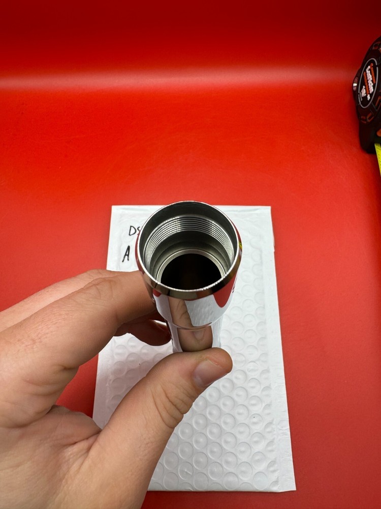 Dye SS Angel Threaded .688 Paintball Barrel Back - Silver