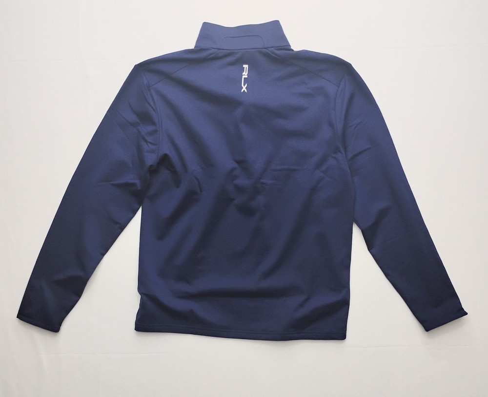 Ralph Lauren RLX Performance Quarter-Zip Golf Pullover Blue Color Block Medium