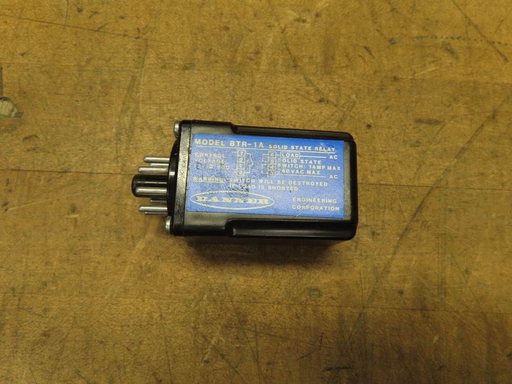 Banner Engineering BTR-1A 8 pin 240 VAC 18 VDC solid state relay (@D77)