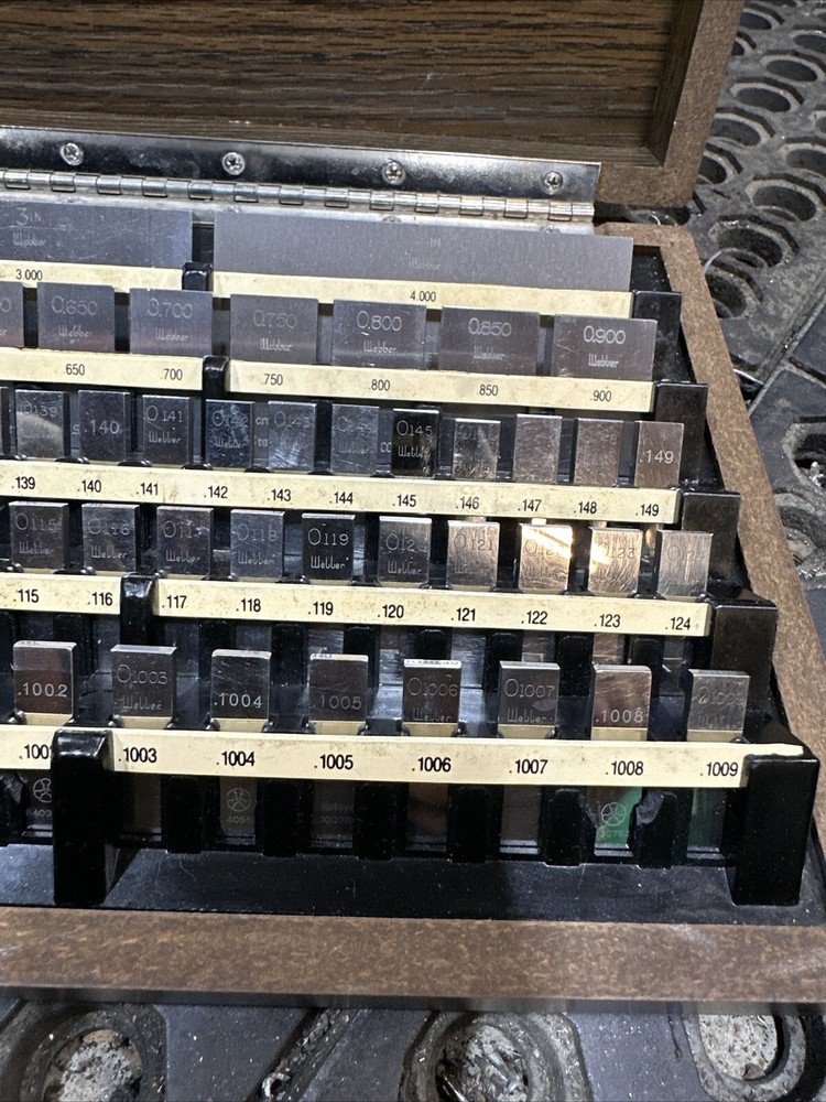 Starrett Webber Mitutoyo Mixed Gage Block Set Rectangular Machinist Tool Maker